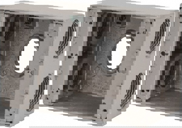 Electrical Outlet Box: Aluminum, Rectangle, 4-9/16